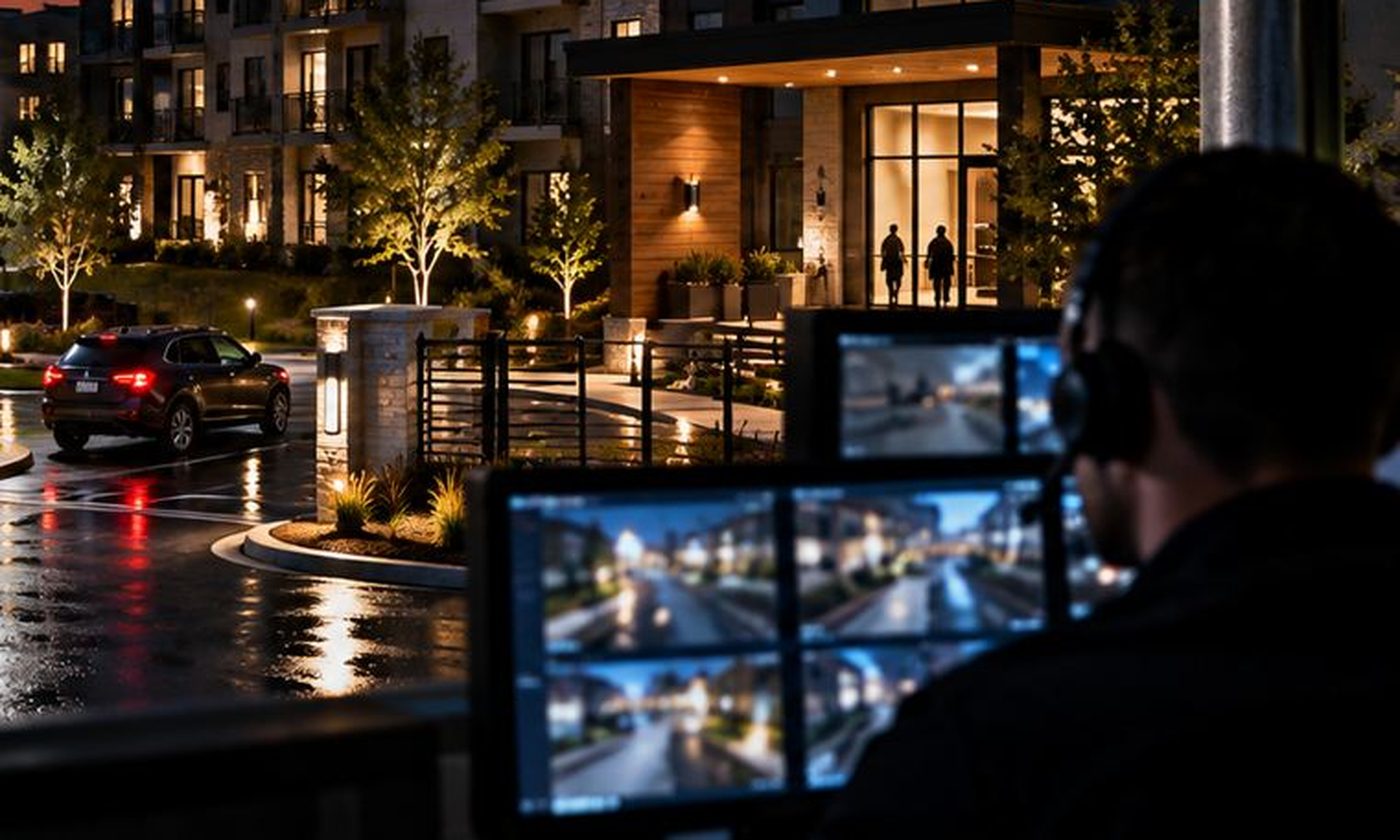 Virtual Security, Inc operator reviewing live camera feeds